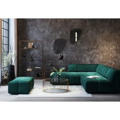 Pouf Belami Velours Vert Fonce