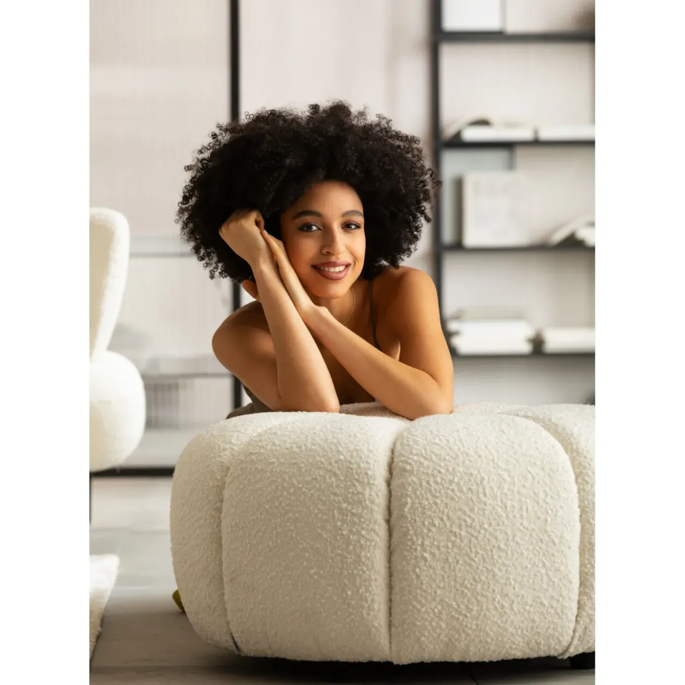 Pouf Peppo Lounge Blanc O76Cm