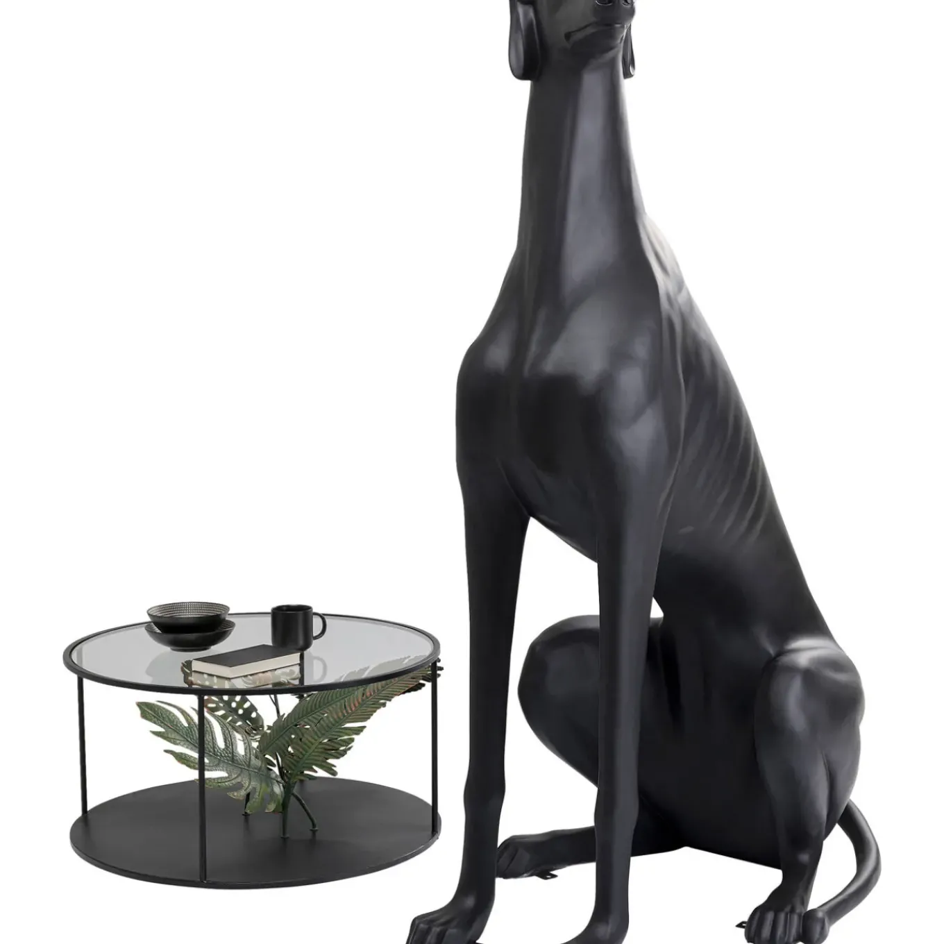Sculpture Greyhound Oskar Noir 180