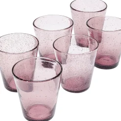 Set De Verres Bubble Mauve (6-Pcs)