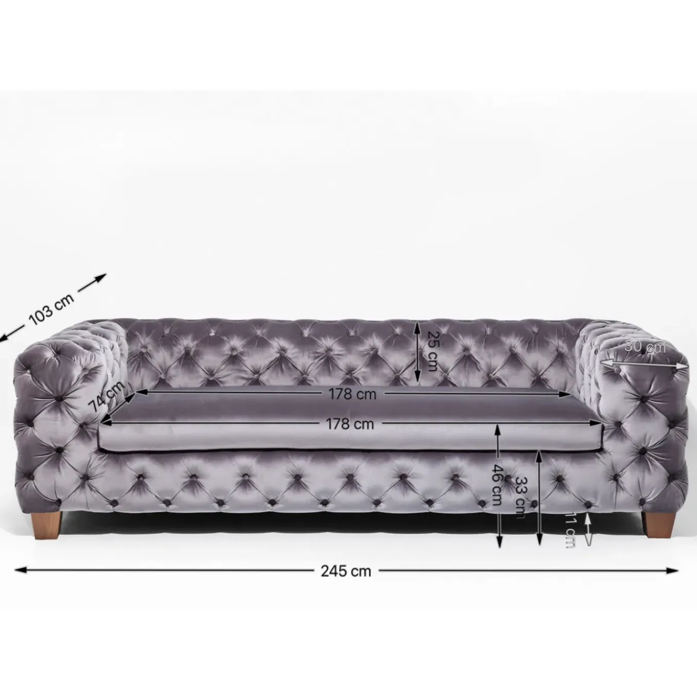 Sofa Desire 3 Places Vintage Eco