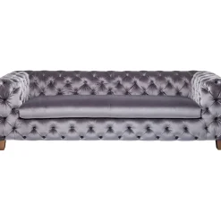 Sofa Desire 3-Places Velours Gris