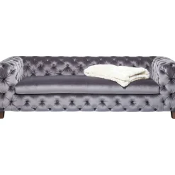 Sofa Desire 3-Places Velours Gris