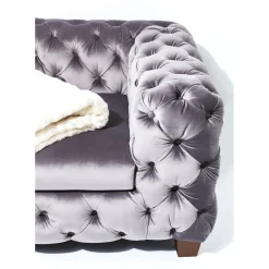 Sofa Desire 3-Places Velours Gris