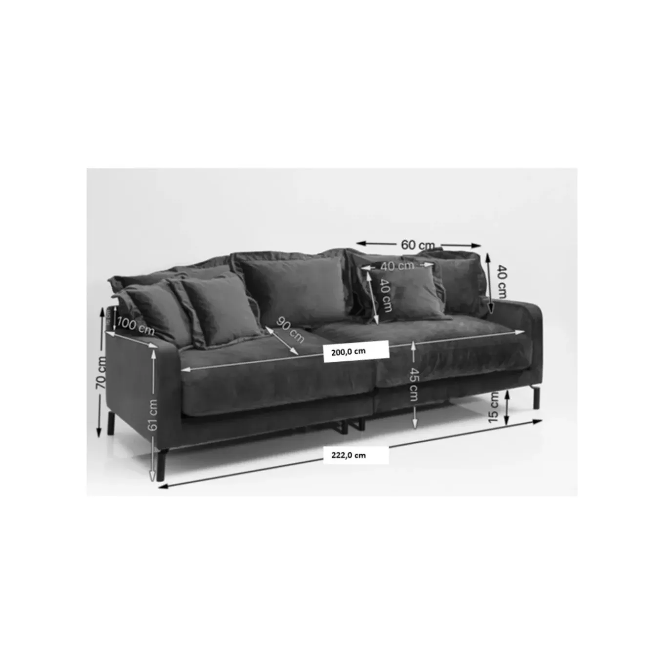 Sofa Lullaby 2-Places Taupe