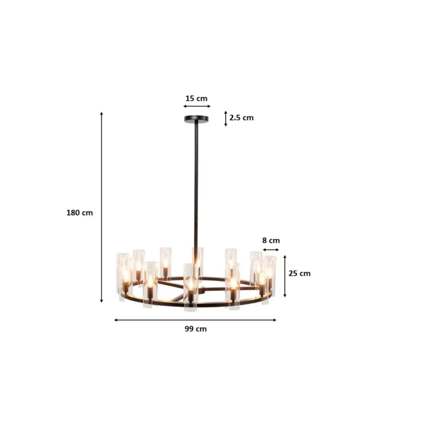 Suspension Candel Crown O99Cm