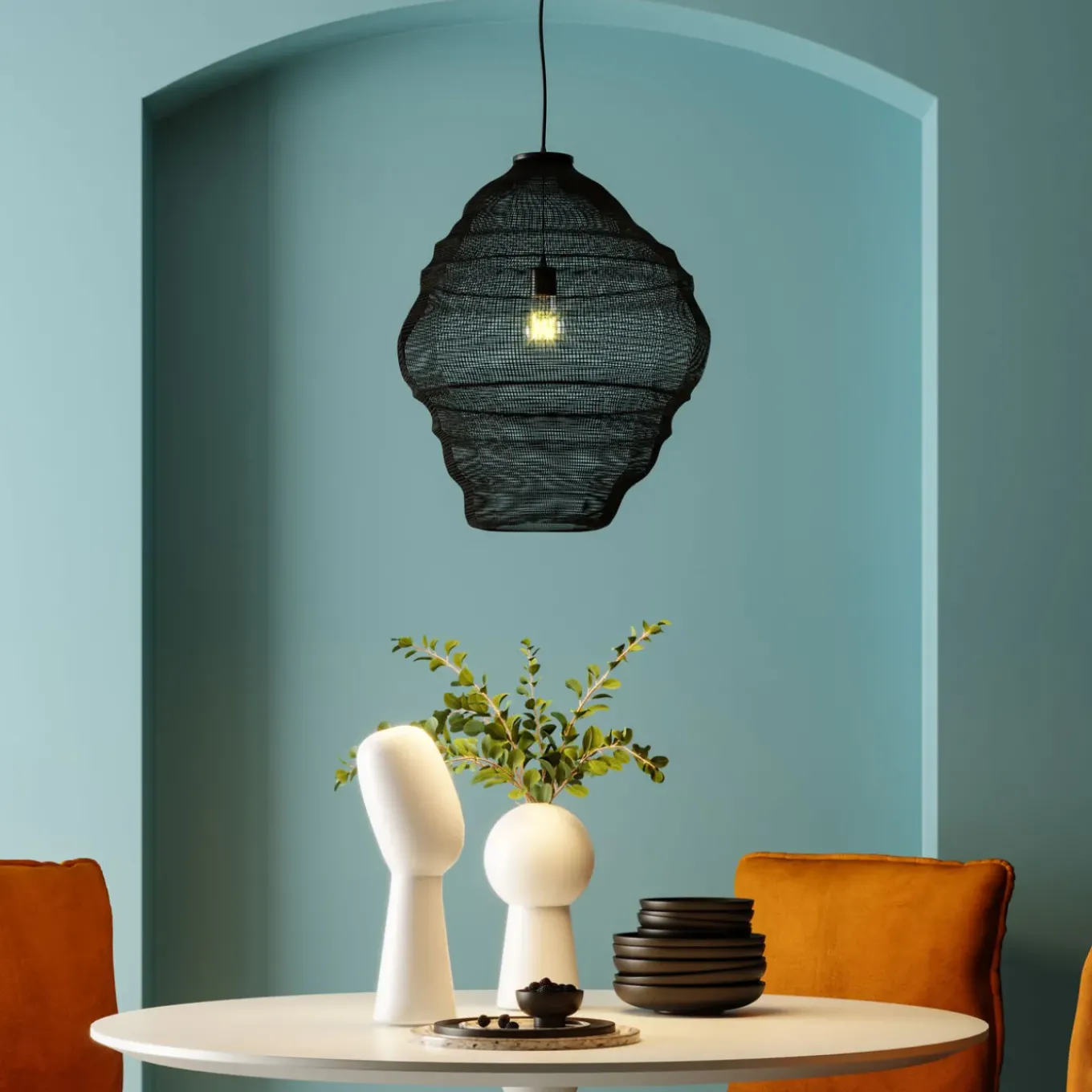 Suspension Cocoon Noir O45Cm
