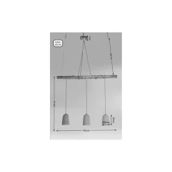 Suspension Dining Concrete Noir Tre