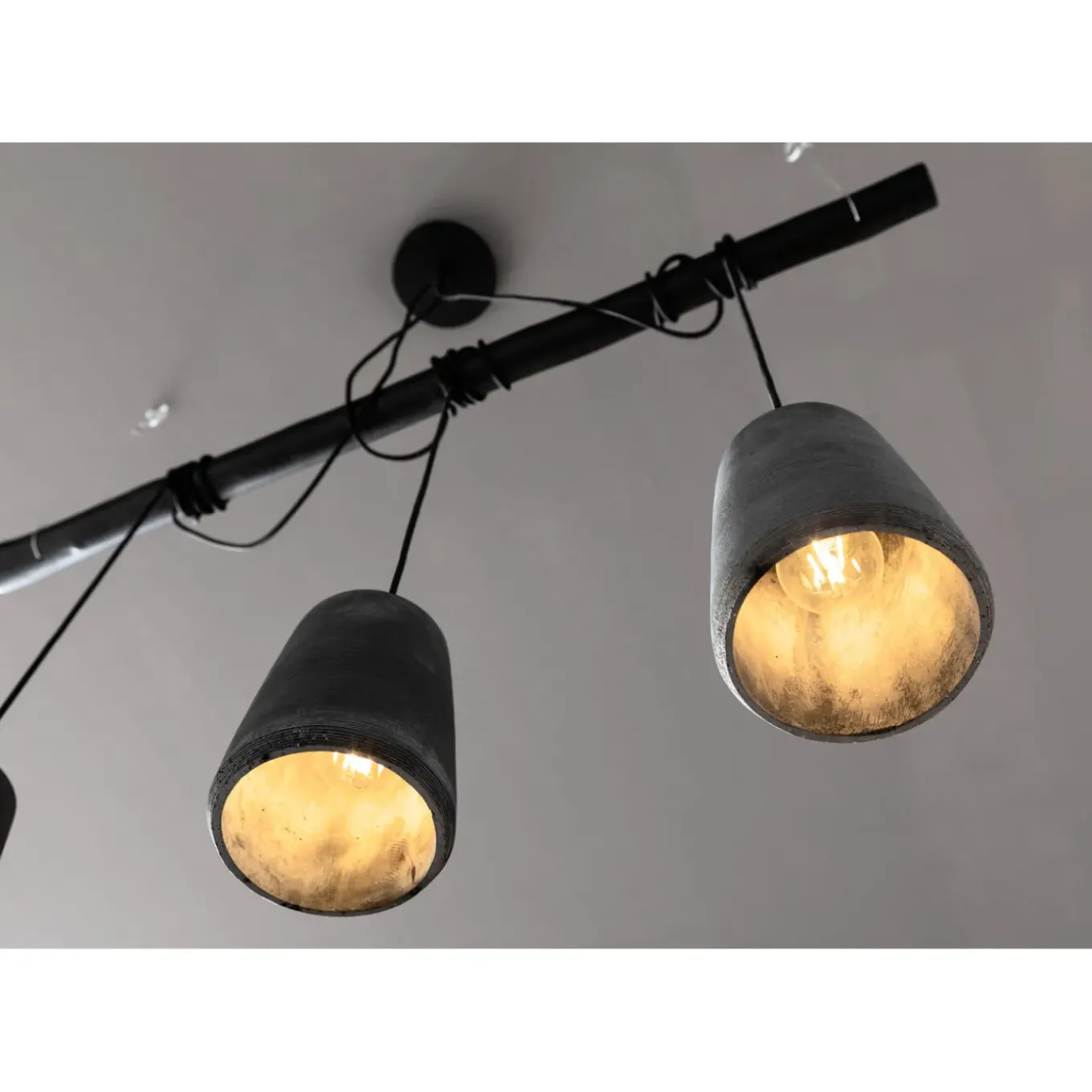 Suspension Dining Concrete Noir Tre