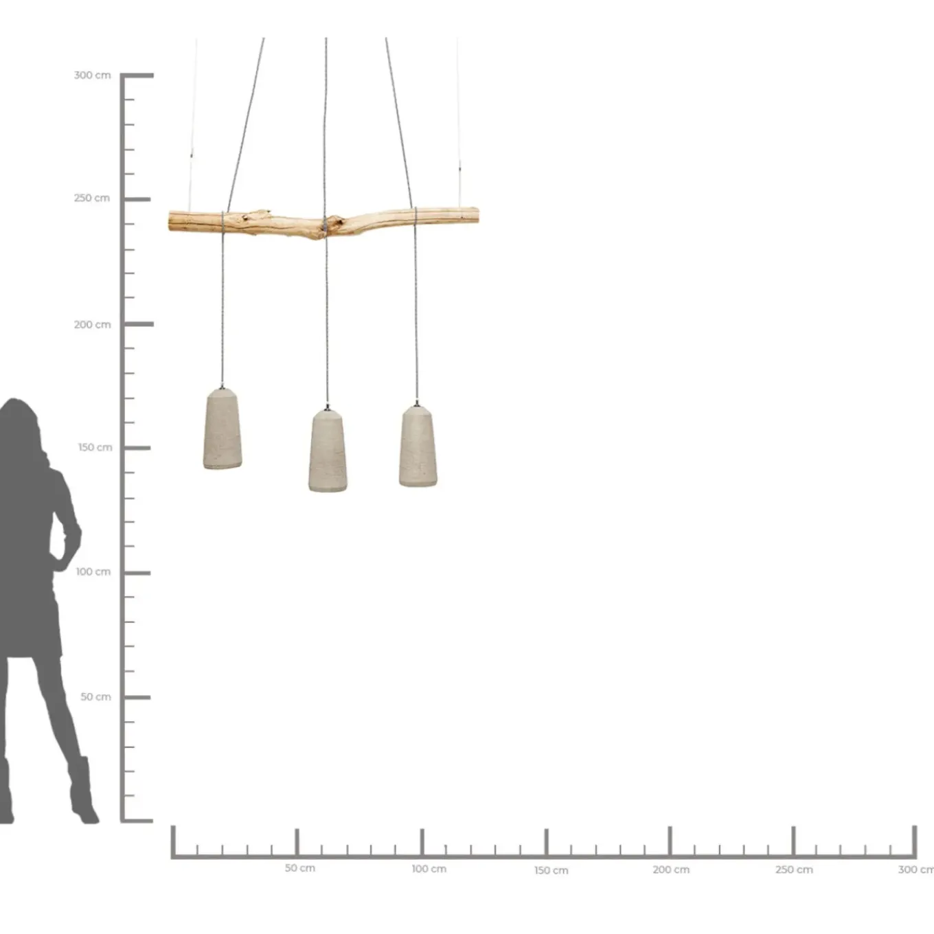 Suspension Dining Concrete Tre 120Cm
