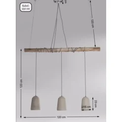 Suspension Dining Concrete Tre 120Cm