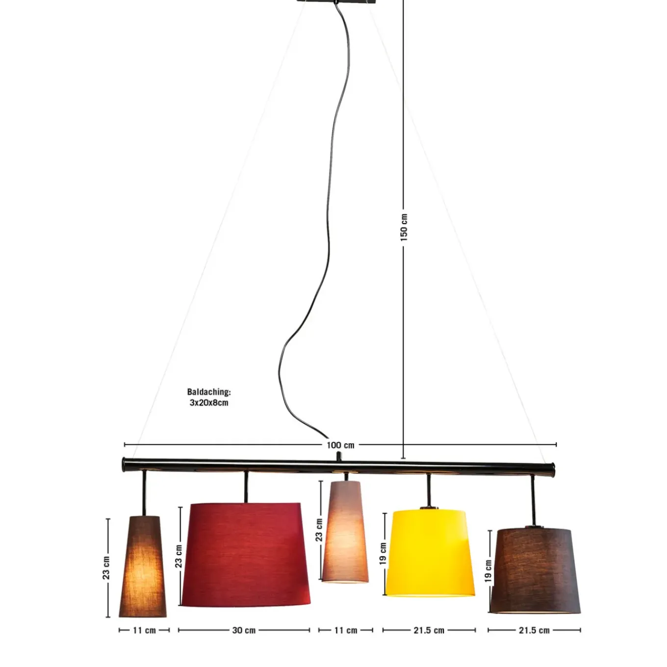 Suspension Parecchi Colore 100Cm
