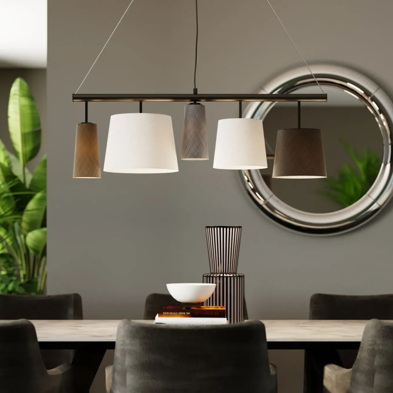 Suspension Parecchi Noire 100Cm