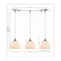 Suspension Ruffle Dining Blanc
