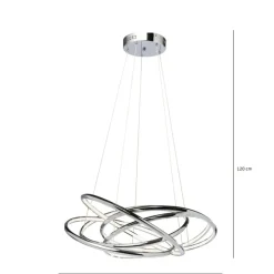 Suspension Saturn Led Chrome Gm