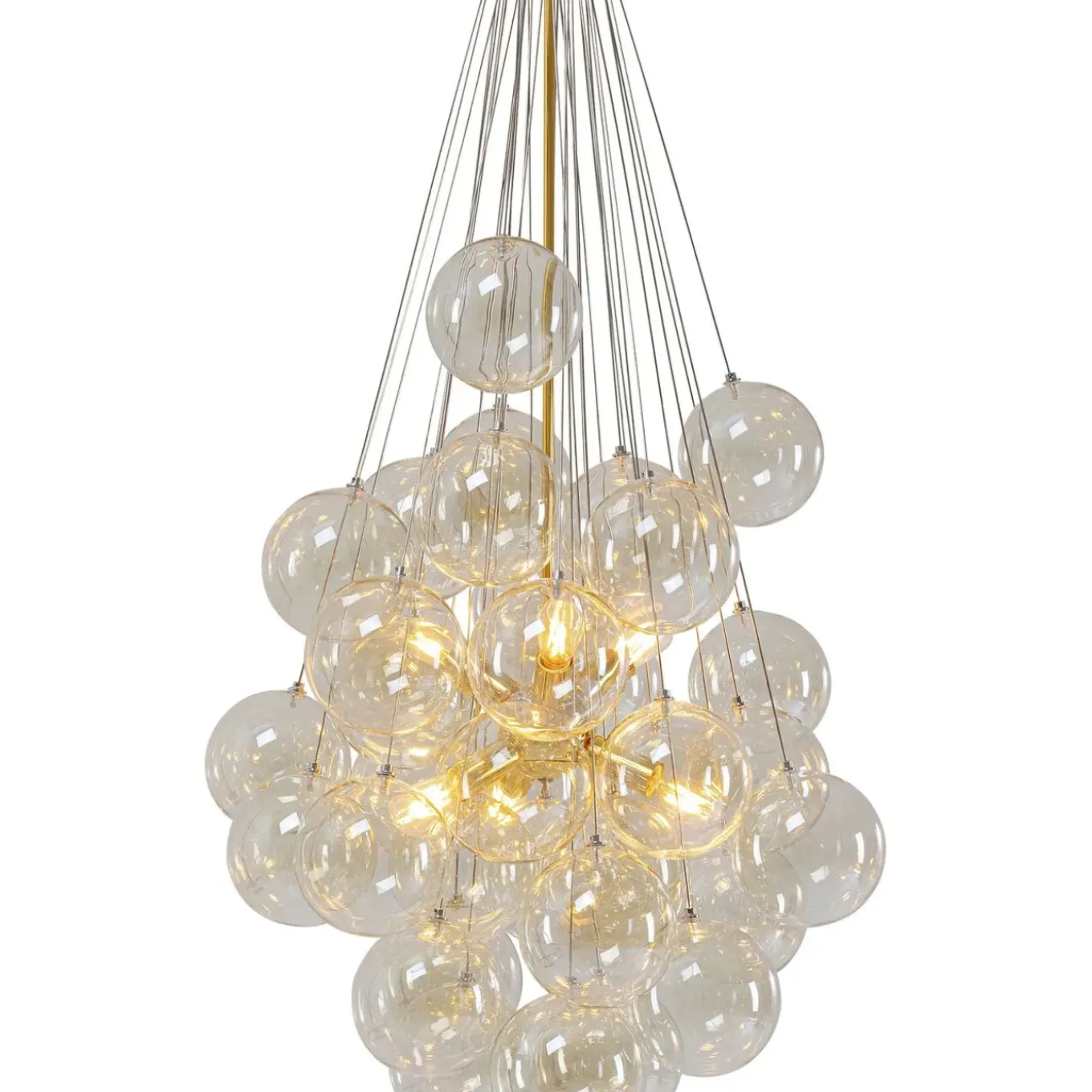 Suspension Snowballs Ambre O50Cm