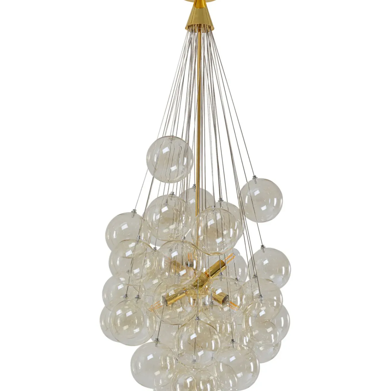 Suspension Snowballs Ambre O50Cm