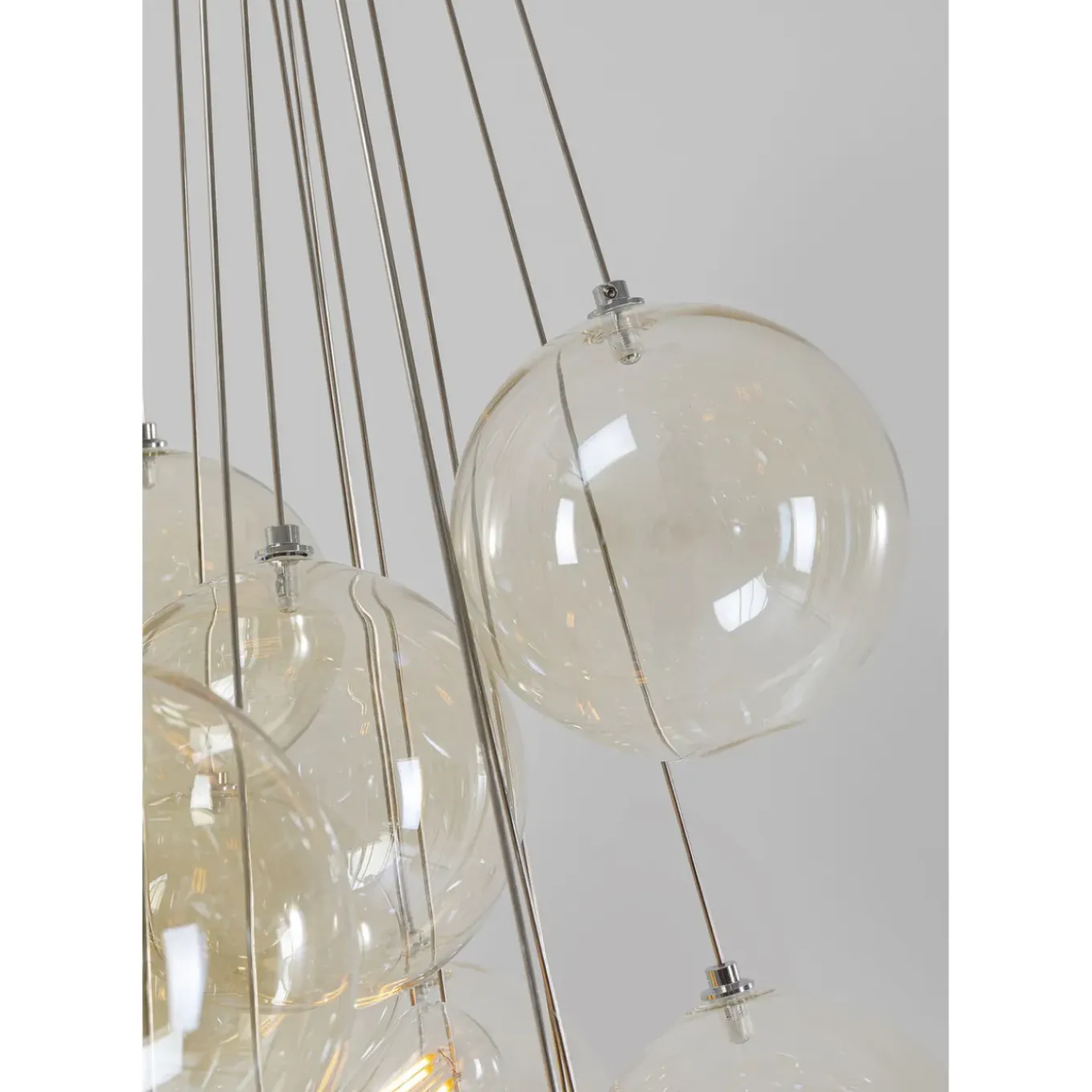 Suspension Snowballs Ambre O50Cm
