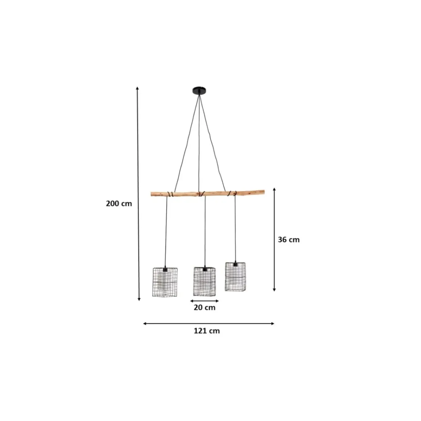 Suspension Three Grids 120Cm