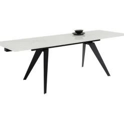 Table A Rallonges Amsterdam Look Marbre 160(40+40)
