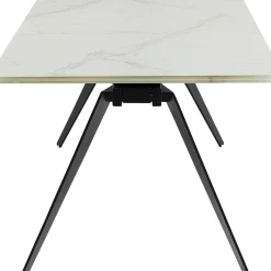Table A Rallonges Amsterdam Look Marbre 160(40+40)
