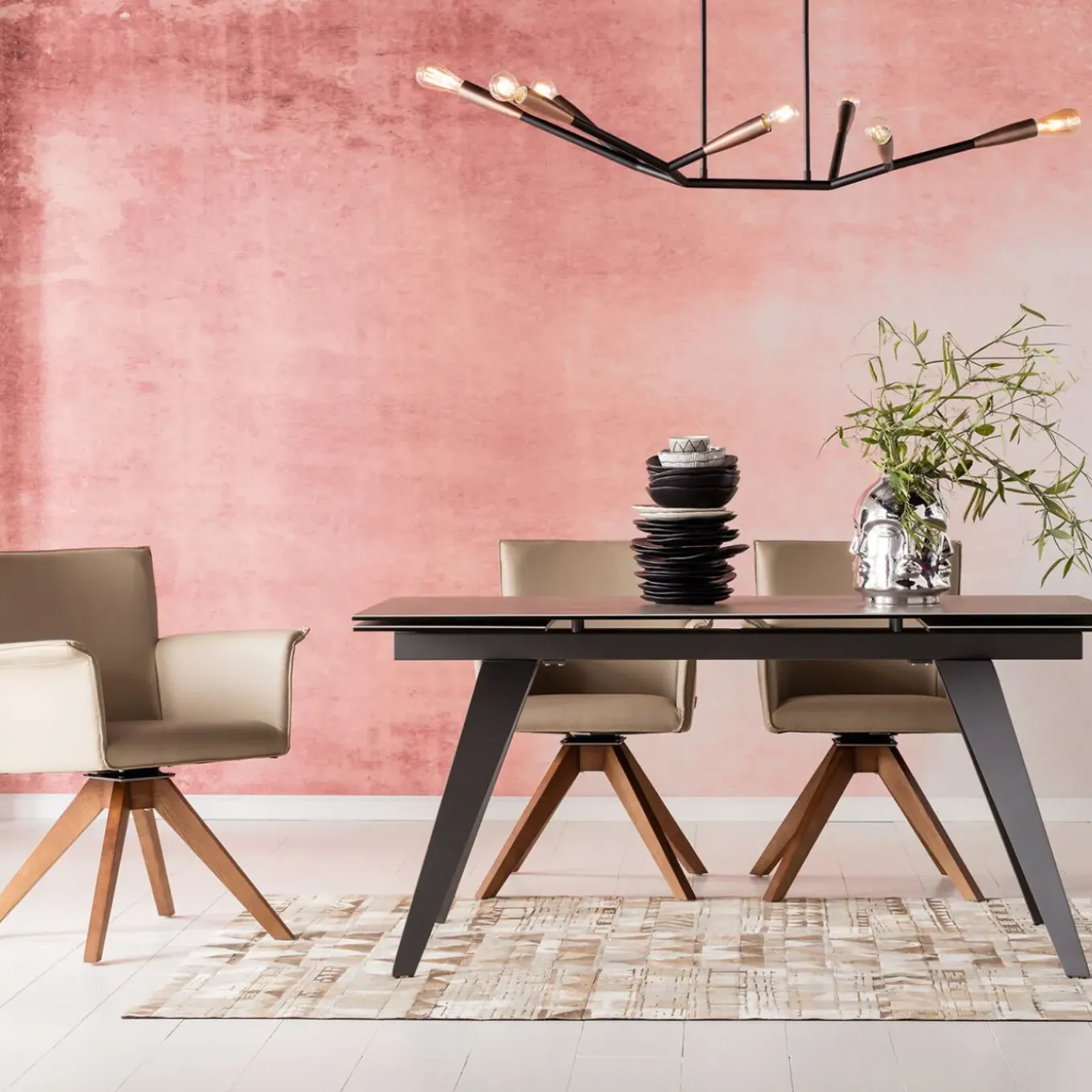 Table A Rallonges Amsterdam Fonce 160/40+40)X90Cm