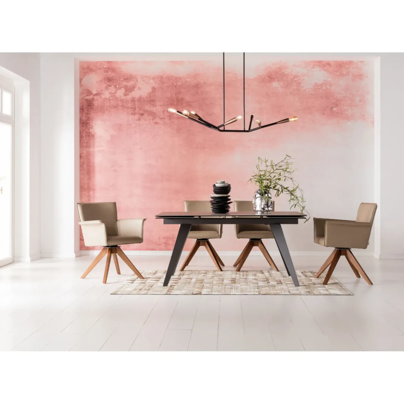 Table A Rallonges Amsterdam Fonce 160/40+40)X90Cm