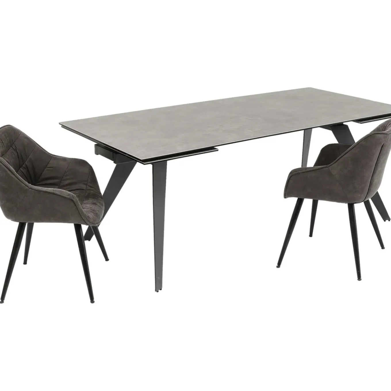 Table A Rallonges Amsterdam Fonce 200/45+45)X100Cm