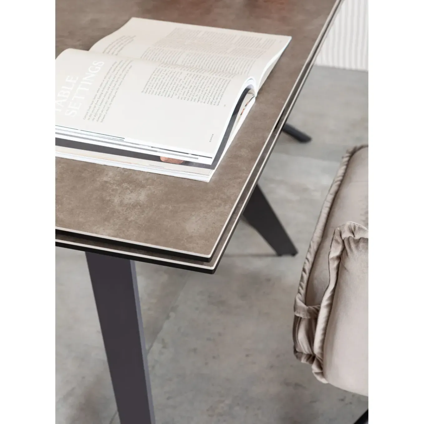 Table A Rallonges Amsterdam Fonce 200/45+45)X100Cm