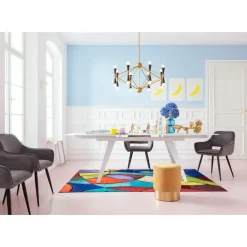 Table A Rallonges Amsterdam Blanc 160(40X40)X90
