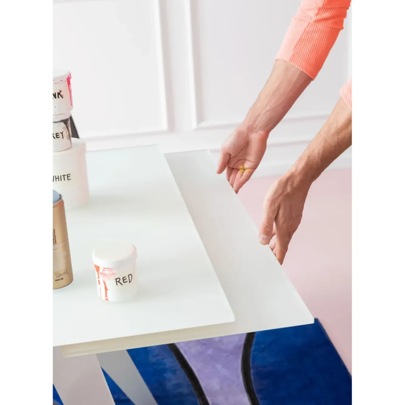 Table A Rallonges Amsterdam Blanc 160(40X40)X90