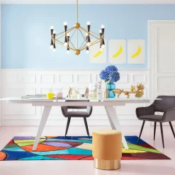 Table A Rallonges Amsterdam Blanc 160(40X40)X90