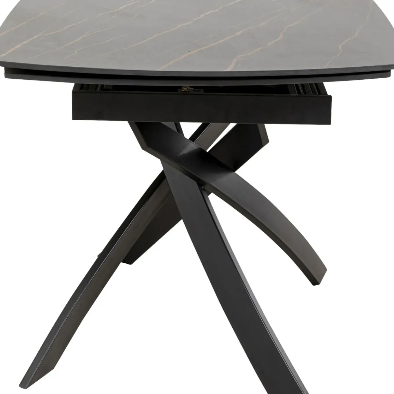 Table A Rallonges Twist Noir 120(30+30)X90Cm