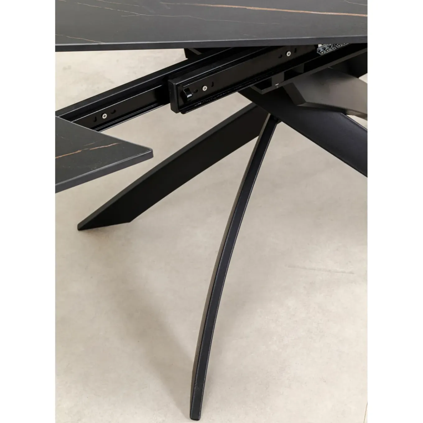 Table A Rallonges Twist Noir 120(30+30)X90Cm