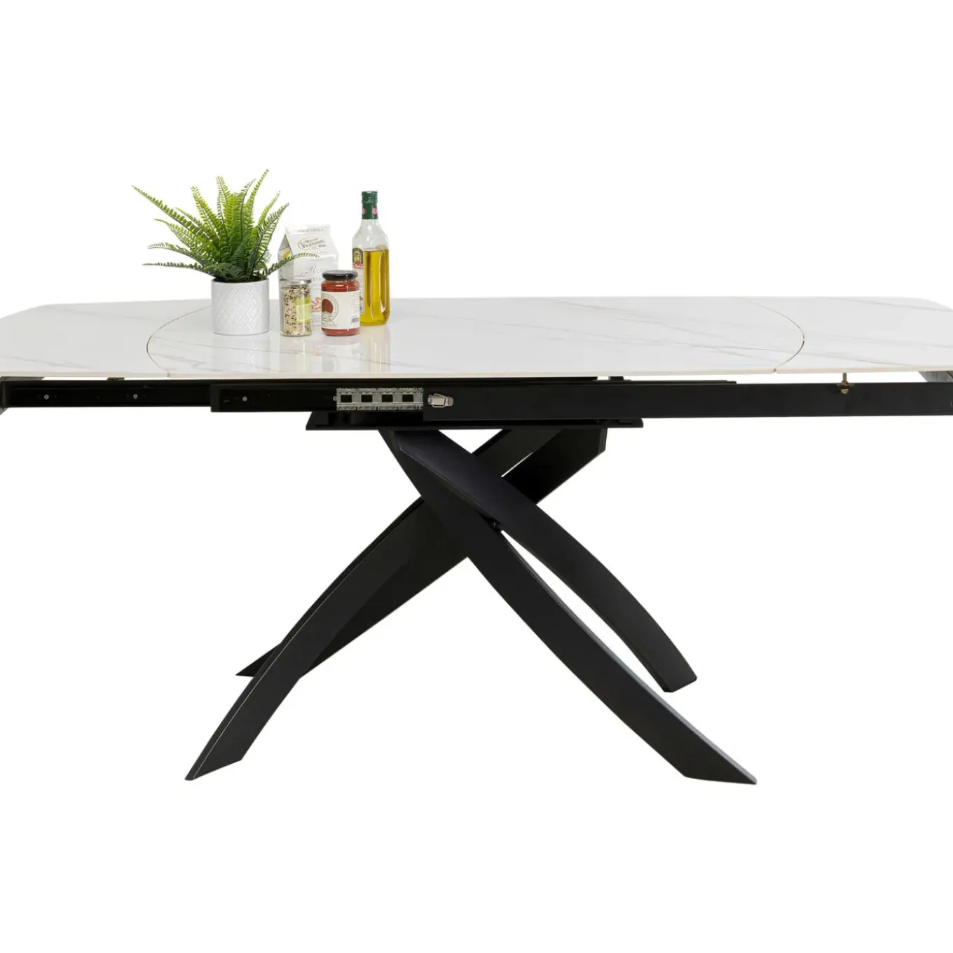 Table A Rallonges Twist Onyx 120(30+30)X90Cm