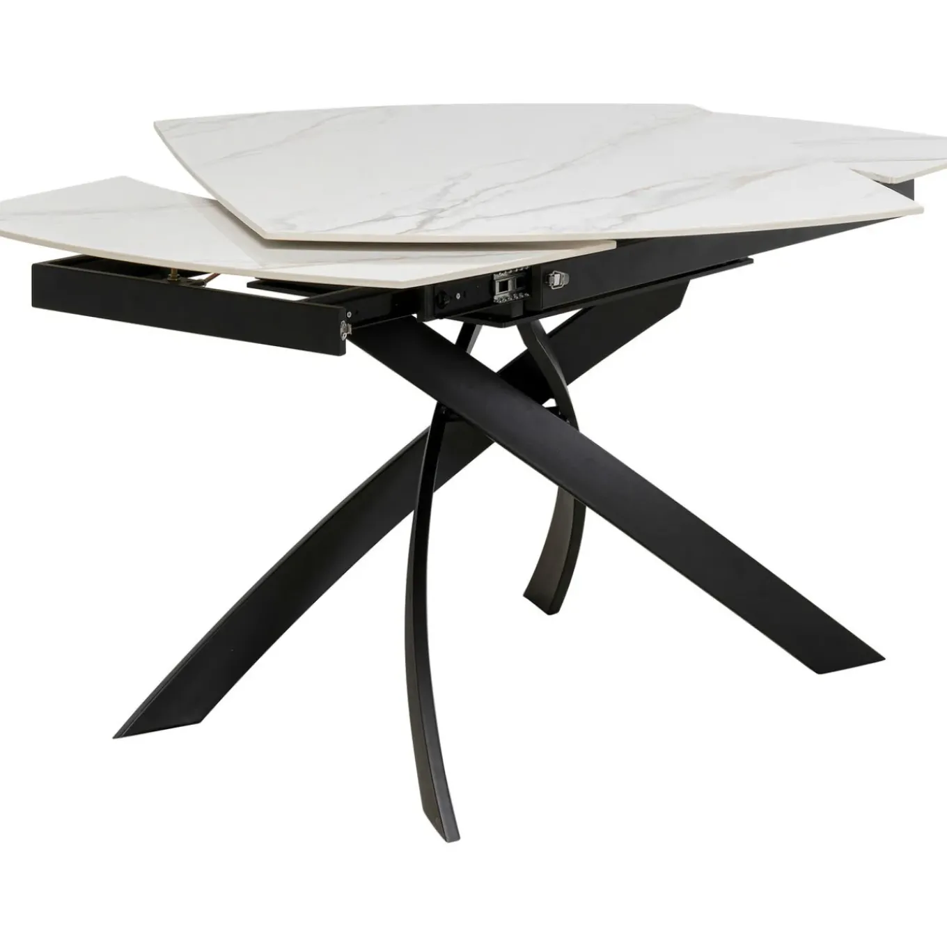 Table A Rallonges Twist Onyx 120(30+30)X90Cm