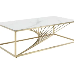 Table Basse Art Marble Verre 140X70Cm