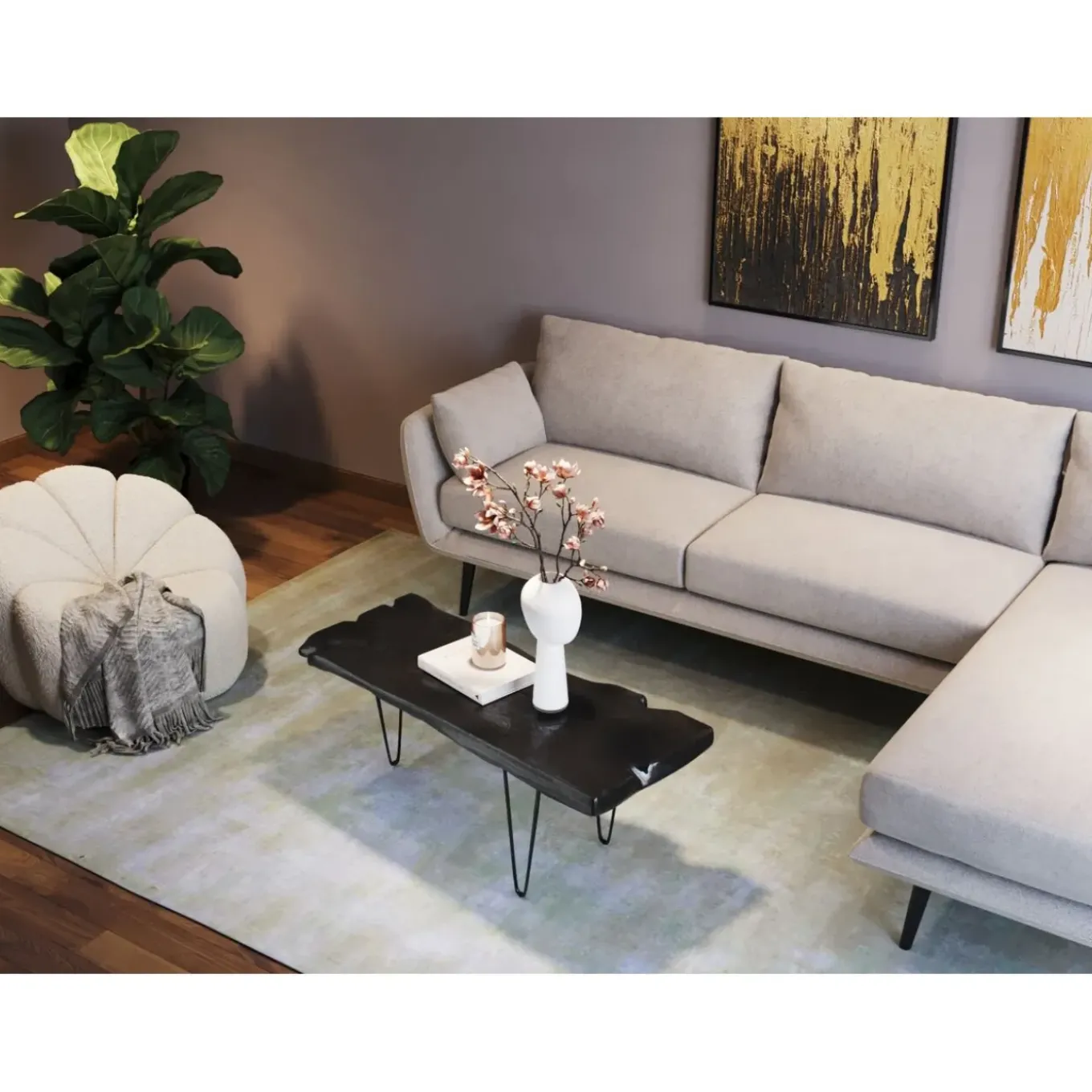 Table Basse Aspen Noir 100X40