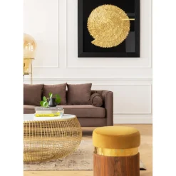 Table Basse Cesta Marble Dore O100Cm