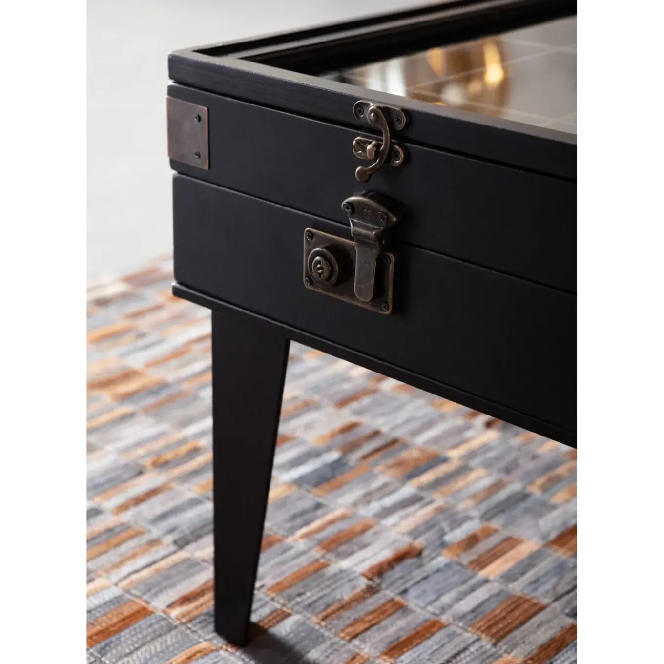 Table Basse Collector Noir 122X55Cm