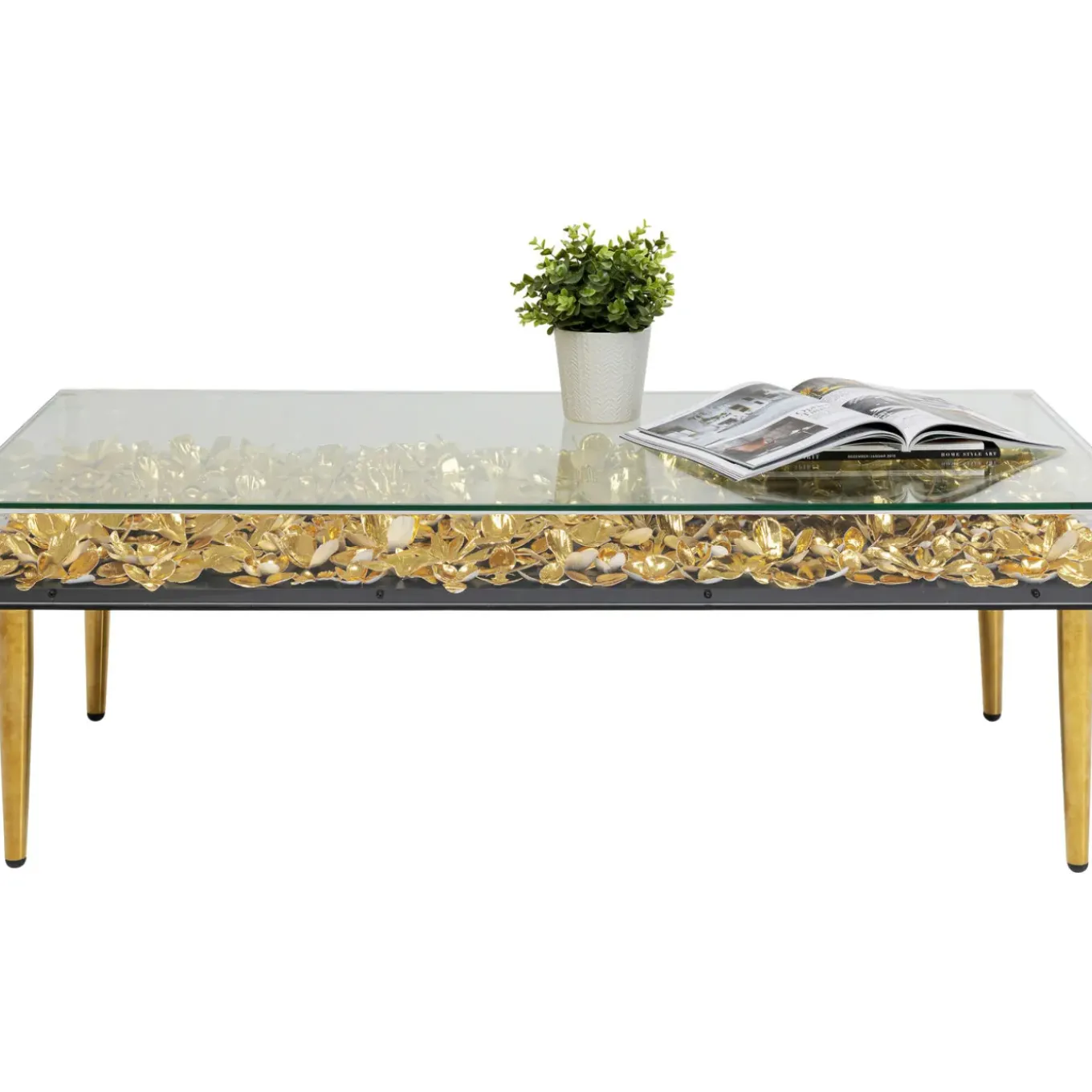 Table Basse Gold Flowers 120X60