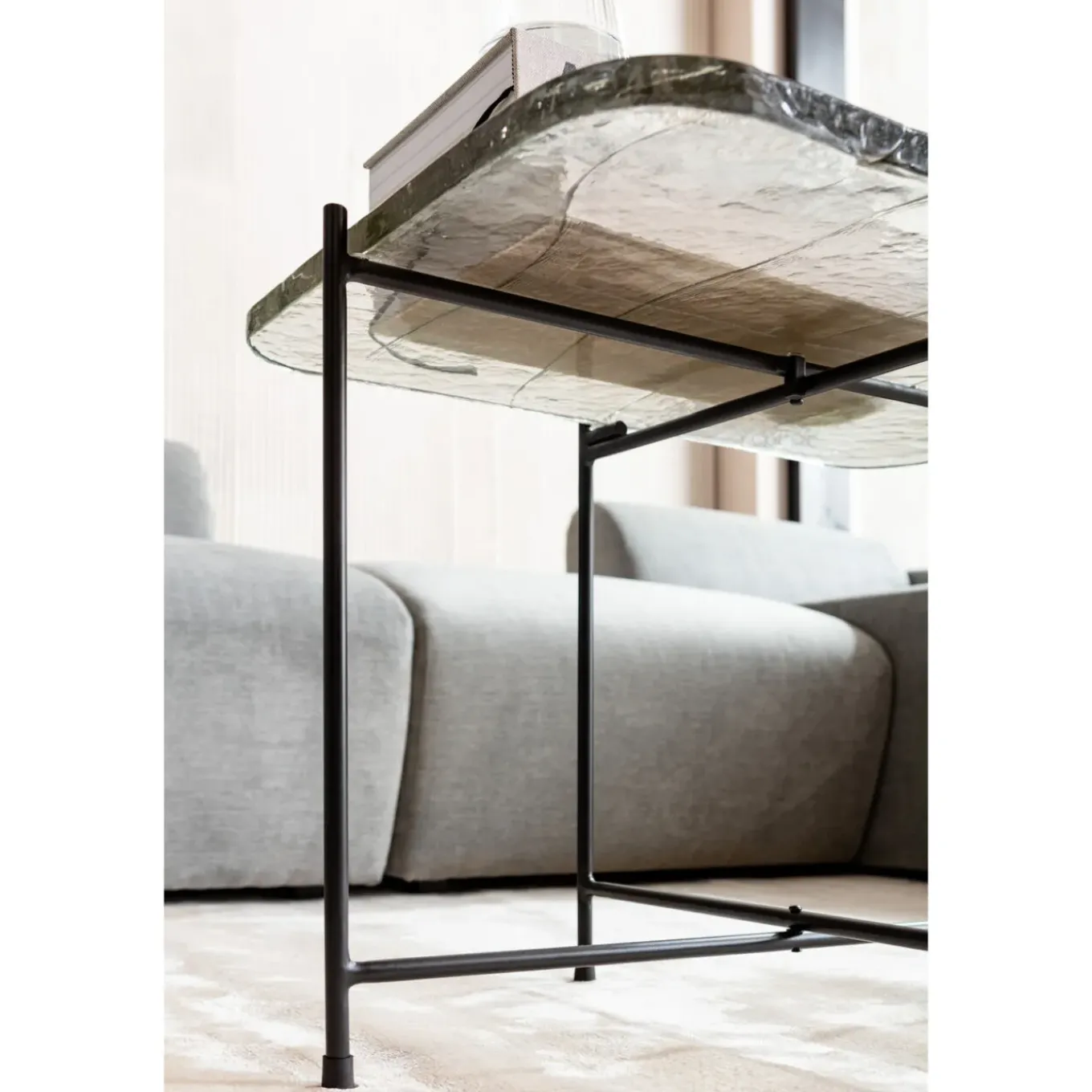 Table Basse Ice Noir 63X46Cm