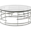 Table Basse Jupiter Argente O100Cm