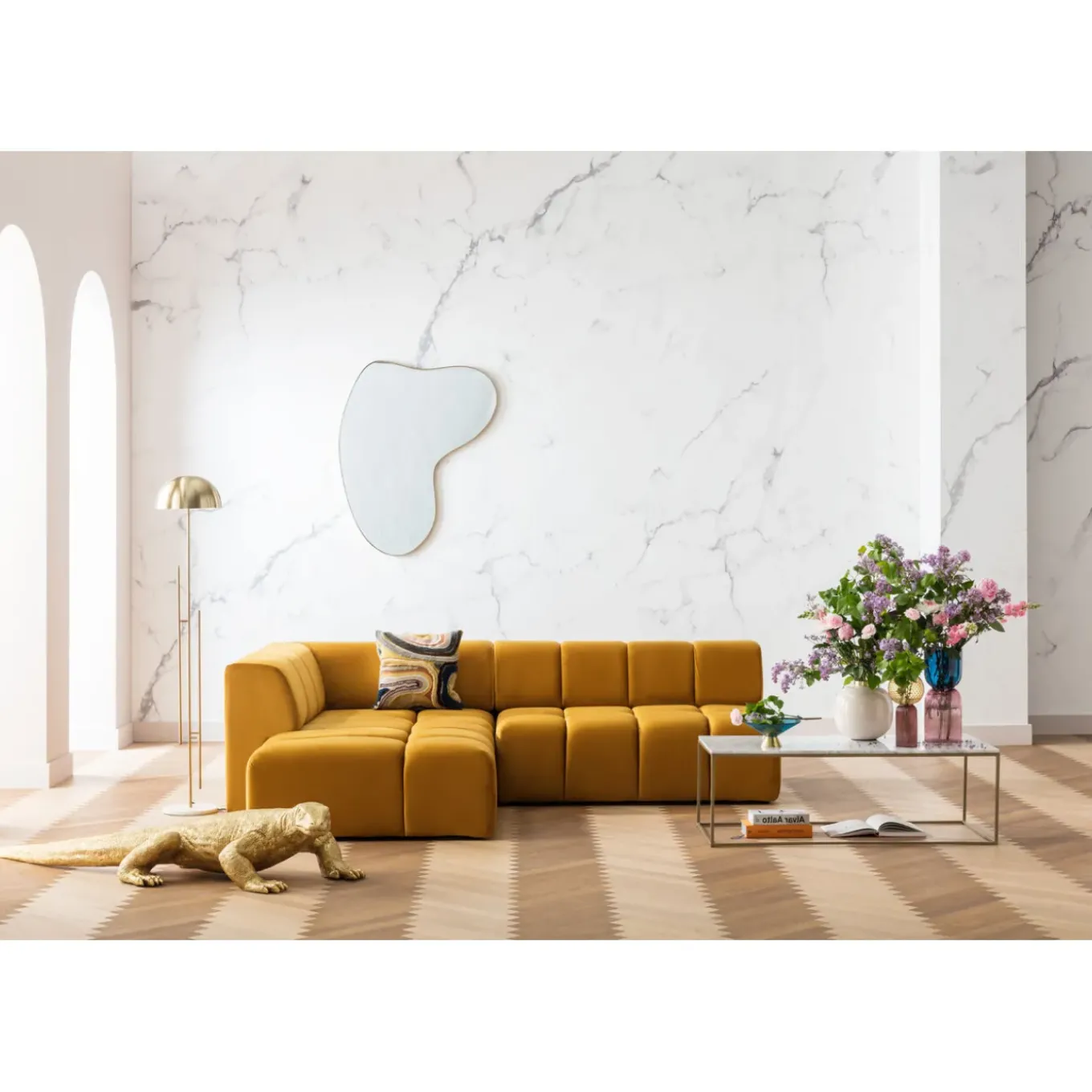 Table Basse Key West Dore 120X60Cm