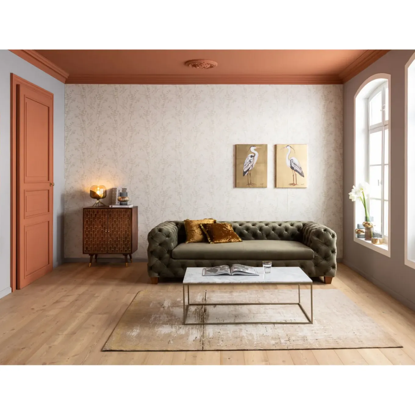 Table Basse Key West Dore 120X60Cm