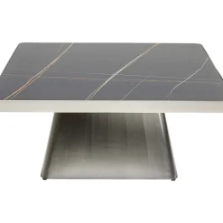 Table Basse Miler Argente 80X80Cm