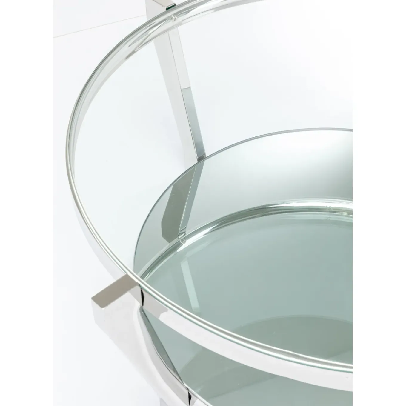 Table Basse Monocolo Argente O90Cm