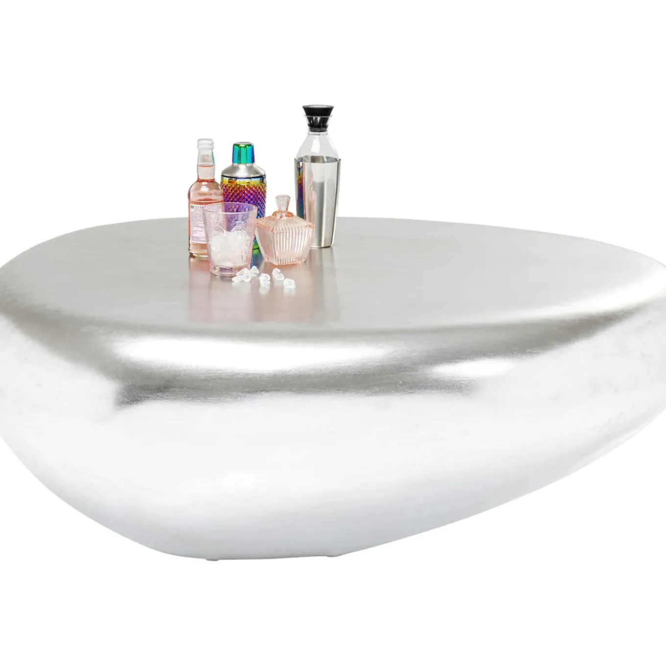 Table Basse Pebble Argente 122X96