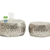 Table Basse Pebbles Deluxe Argente (Jeu De 2)