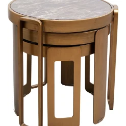 Table Basse Perelli Laiton (3/Set)